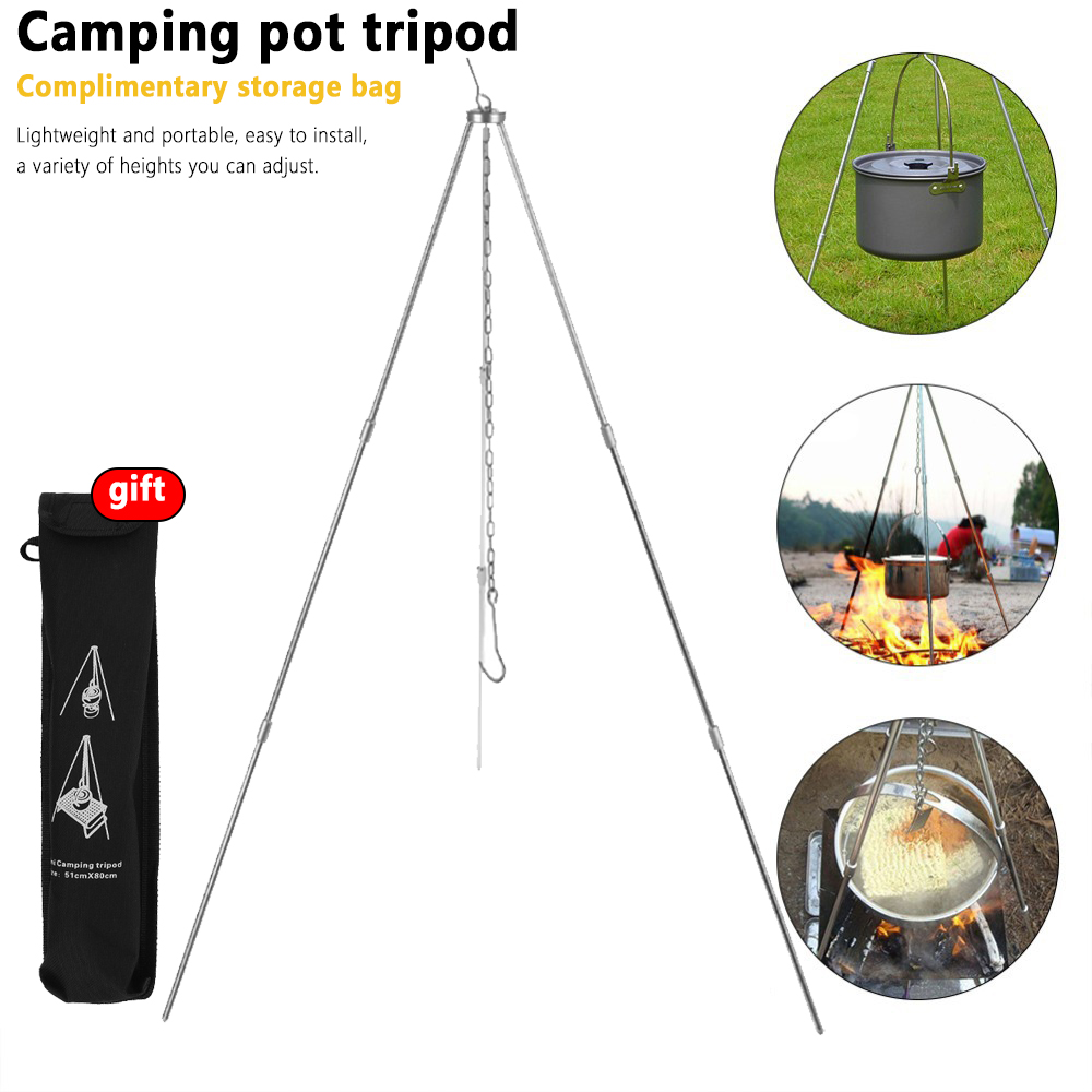 Camping Cooking Pot Tripod - 캠핑 캠프 파이어 삼각대 교수형 냄비