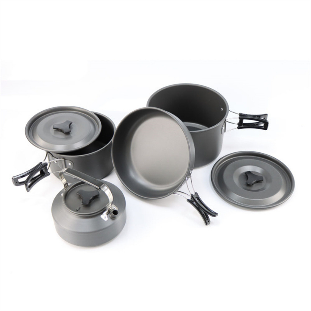 Nesting Camping Cooking Set - 경량 알루미늄 합금 야외 캠핑 조리