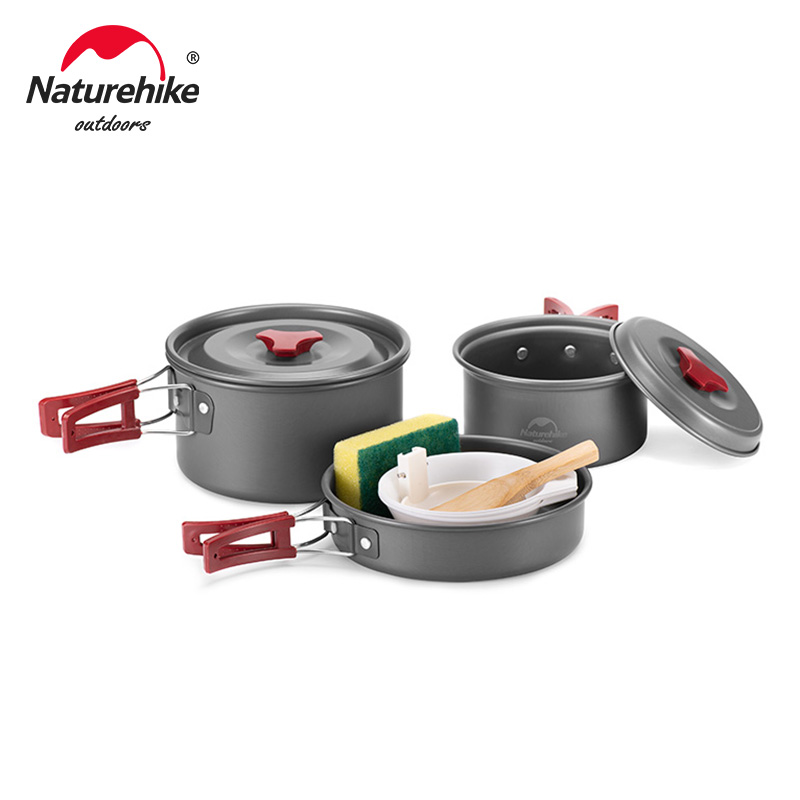 Quechua Camping Cooking Set - 네이처하이크 초경량 야외 캠핑 조리기구 냄비