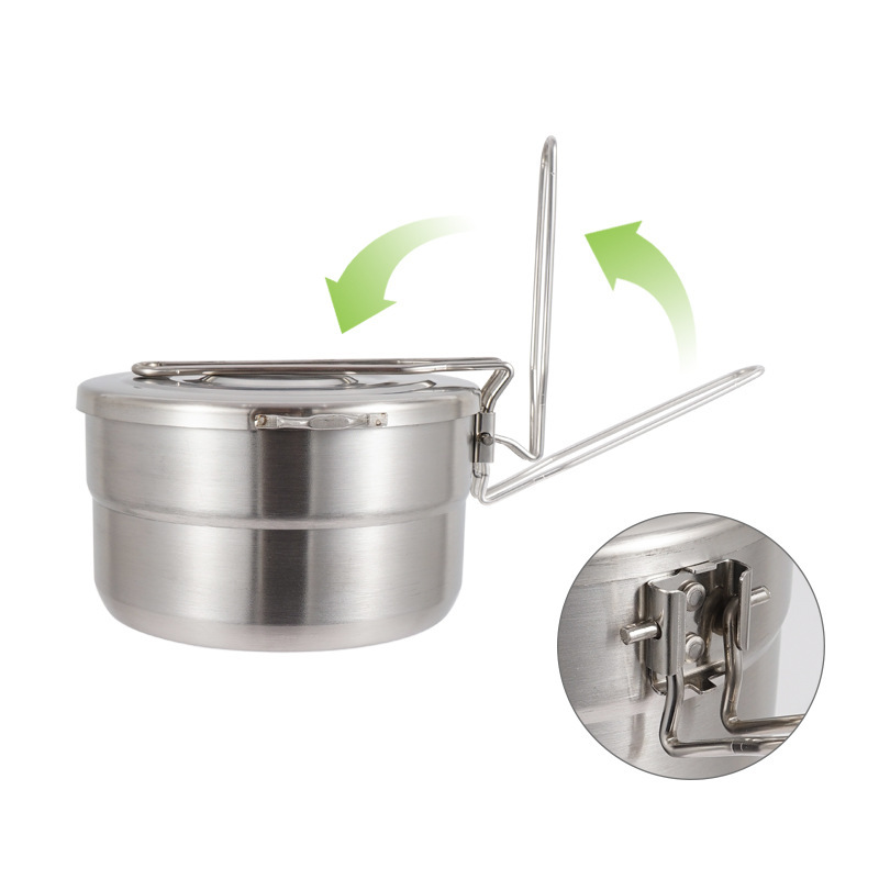 Camping Cooking Pot With Lid - 캠핑, 하이킹, 낚시, 등산 및 피크닉을