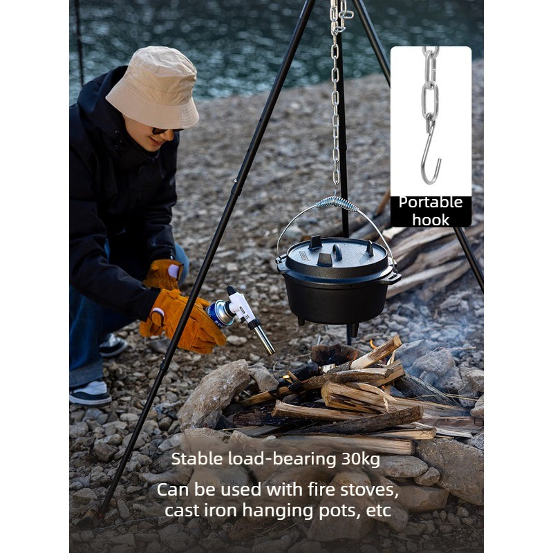 Camping Cooking Pot Tripod - 알루미늄 합금 걸이형 냄비 브래킷 스테인리스