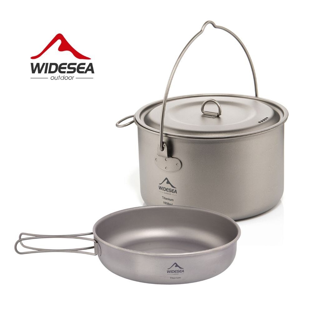 Camping Cooking Kitchen Set - Widesea 캠핑 식기 티타늄 조리기구 세트,
