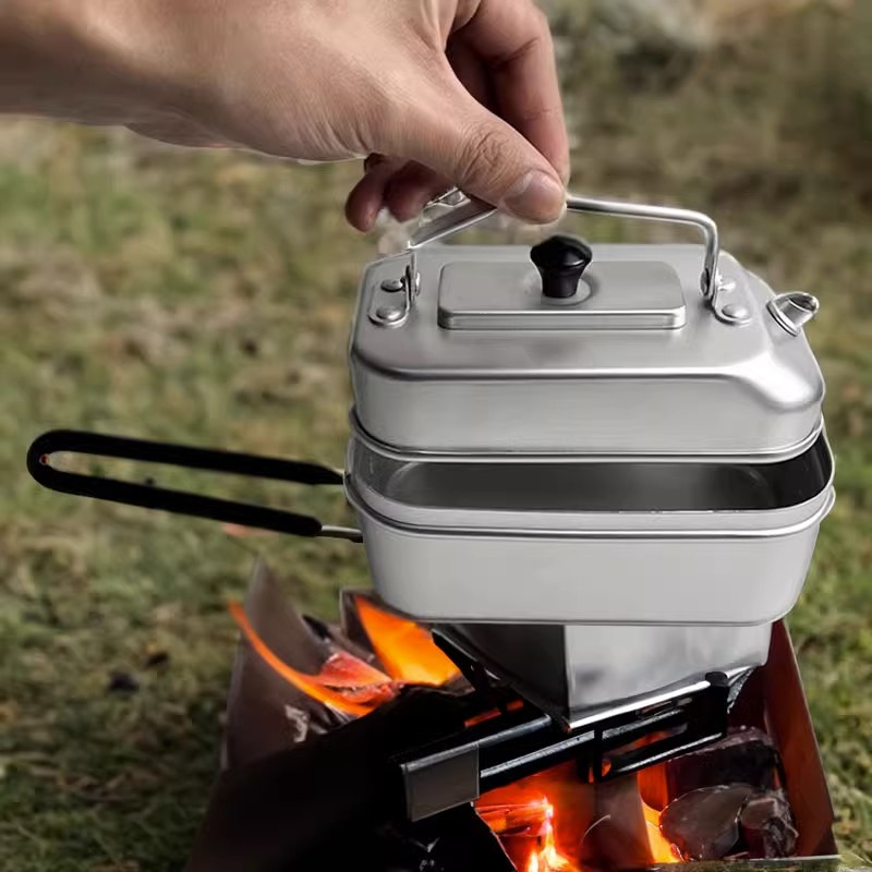 Camping Cooking Kit - 초경량 휴대용 피크닉 캠핑 관광 주전자,
