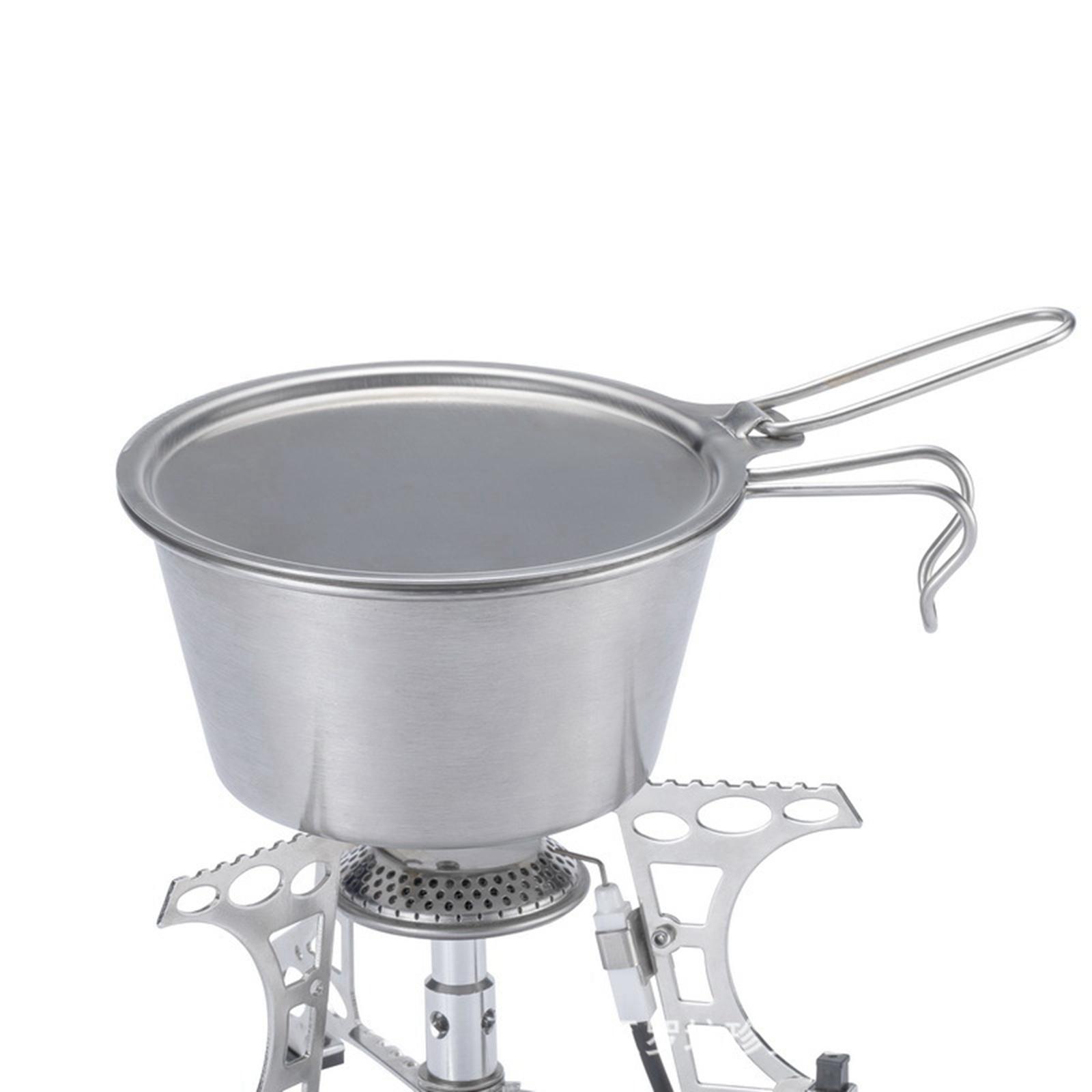 Camping Cooking Pot With Lid - 경량 캠핑 냄비 뚜껑 그릇 접시