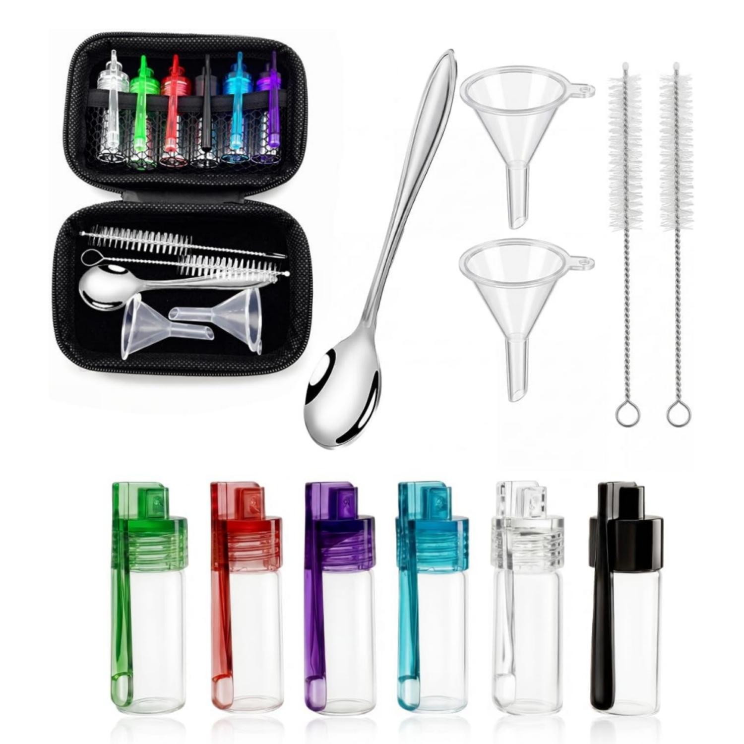 Camping Cooking Kit Box - 6개입 여행용 양념 용기 세트(스푼 포함),