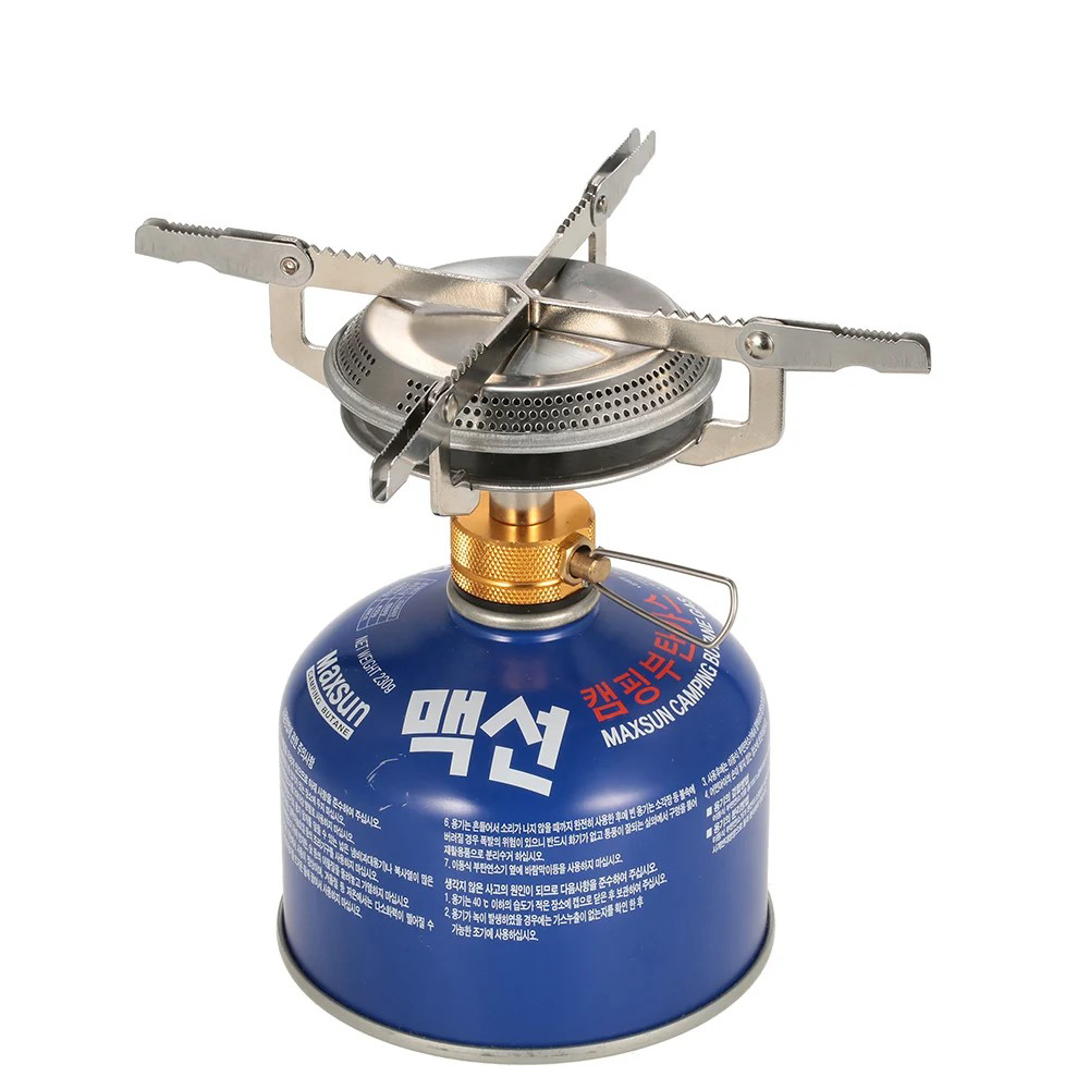 Cooking On Camping Stove - 야외 캠핑 가스 스토브 하이킹 배낭