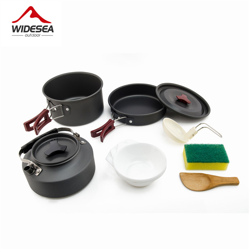 Camping Cooking Kit Box - Widesea-캠핑용 조리기구 세트, 야외 냄비 식기