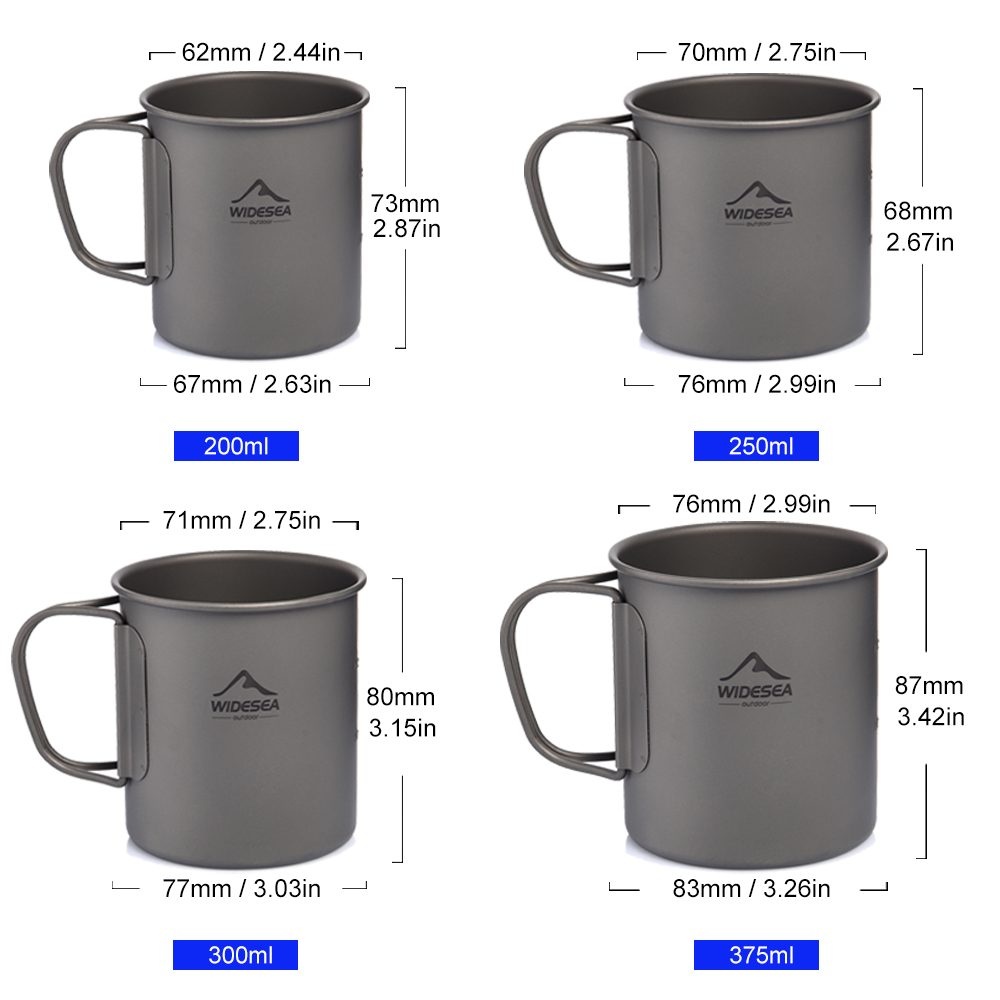 Widesea 캠핑 머그 티타늄 컵 관광객 식기 피크닉 - Quechua Camping Cooking Set 리뷰 및 가격