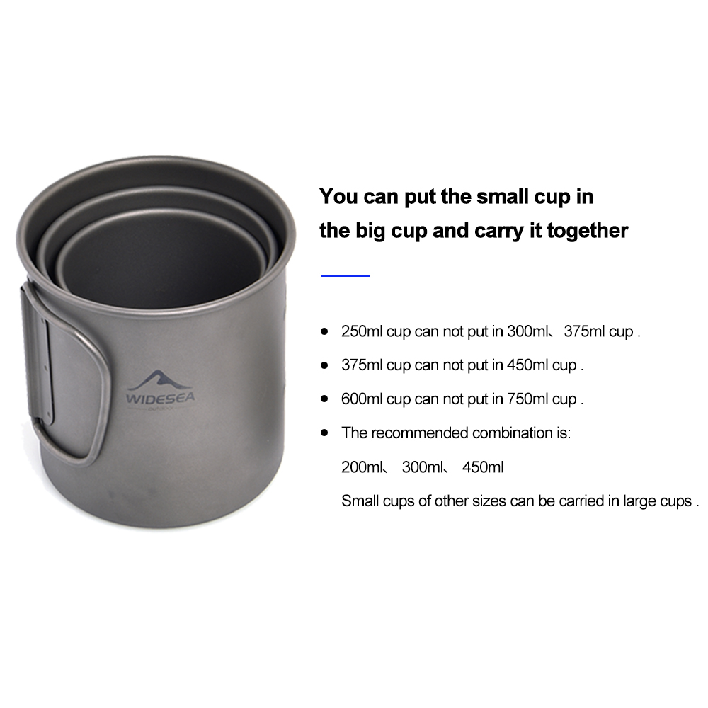 Widesea 캠핑 머그 티타늄 컵 관광객 식기 피크닉 - Quechua Camping Cooking Set 리뷰 및 가격
