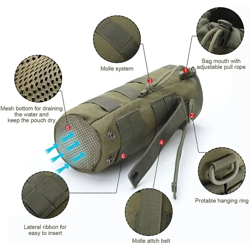 전술 Molle 물병 가방 파우치 홀더 야외 여행 캠핑 - Camping Cooking Can 리뷰 및 가격