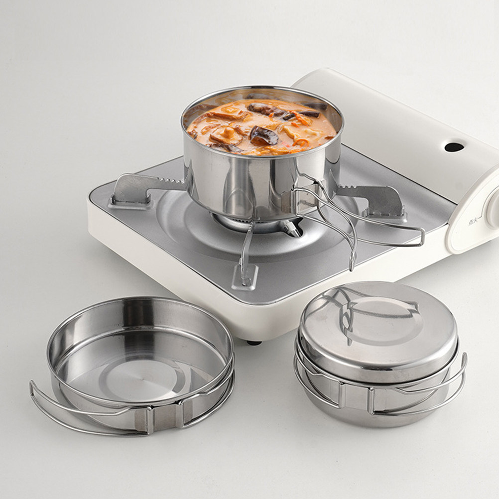 스테인리스 스틸 캠핑 조리기구 세트 1세트, 휴대용 경 - Camping Cooking Kit 리뷰 및 가격