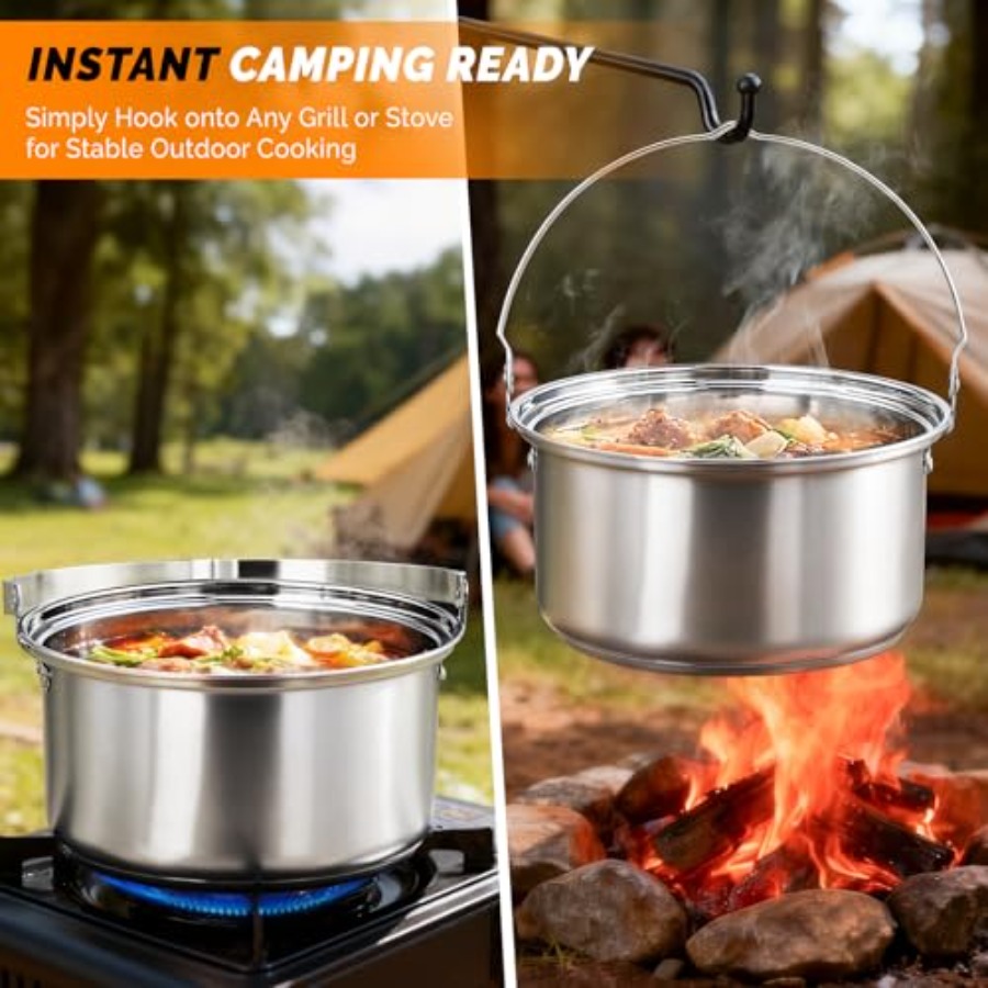 캠핑 조리기구 세트, 4~6인용 캠프파이어 요리를 위한 - Nesting Camping Cooking Set 리뷰 및 가격