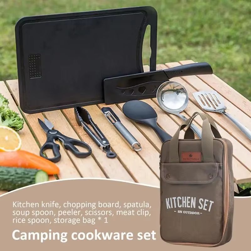 8pcs 캠핑 주방 조리기구 세트 휴대용 가방 야외 여 - Camping Cooking Kit 리뷰 및 가격