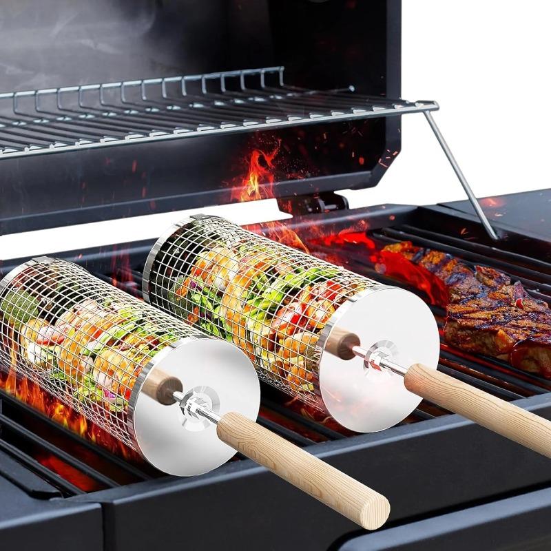 식품 등급 스테인리스 스틸 원형 회전 BBQ 그릴 바스 - Camping Cooking Bbq 리뷰 및 가격