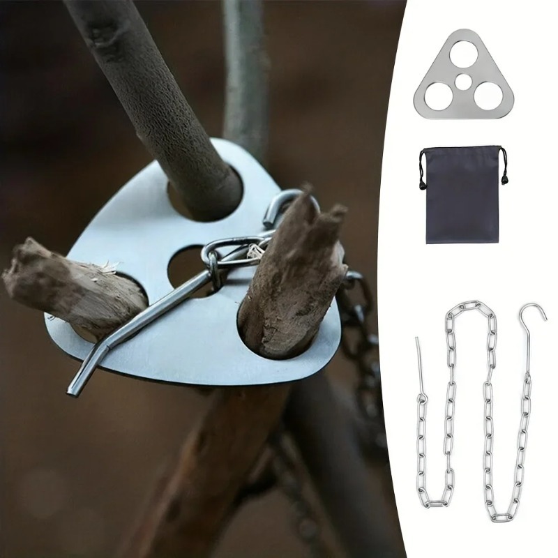 야외 바베큐 삼각대 휴대용 분리형 걸이식 랙 스테인리스 - Camping Cooking Pot Tripod 리뷰 및 가격