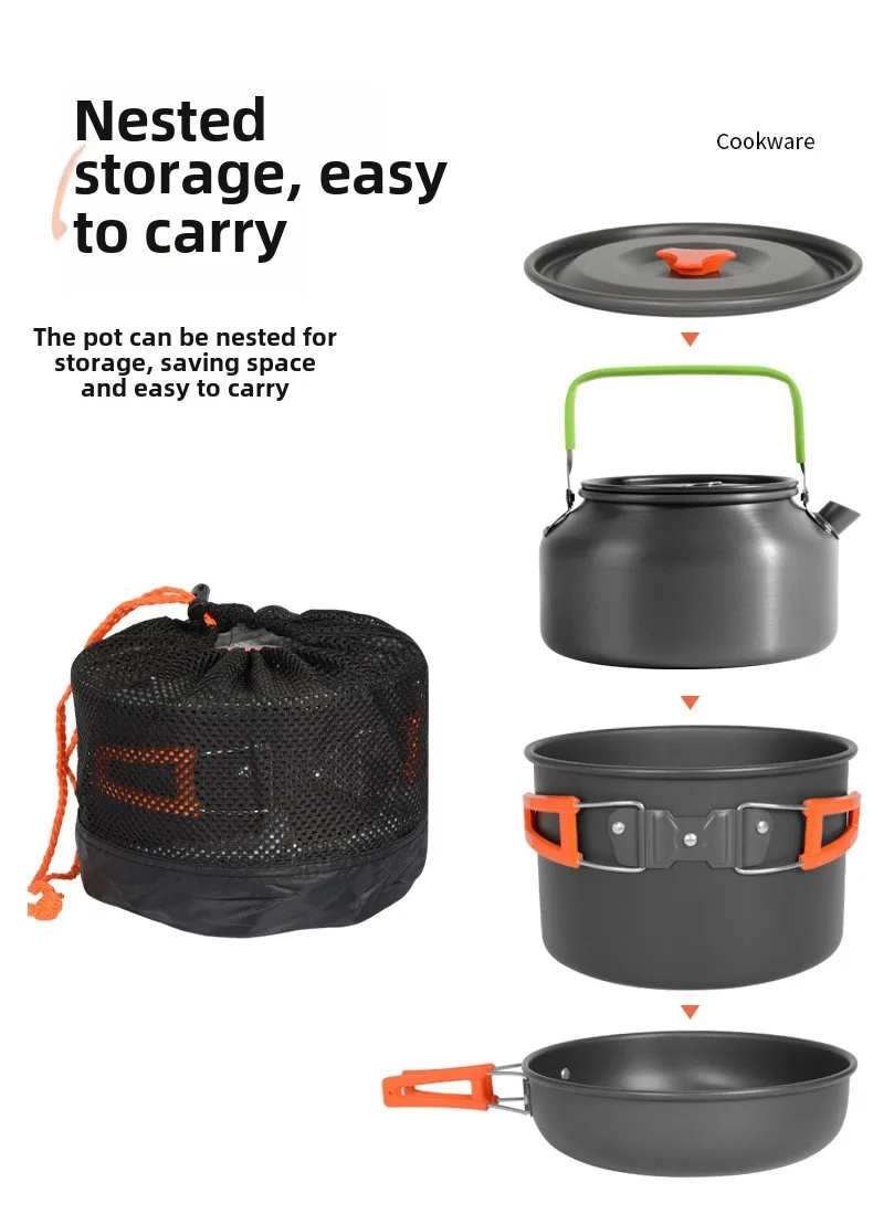 DS-308 야외용 대용량 조리기구 세트, 캠핑, 하이 - Nesting Camping Cooking Set 리뷰 및 가격