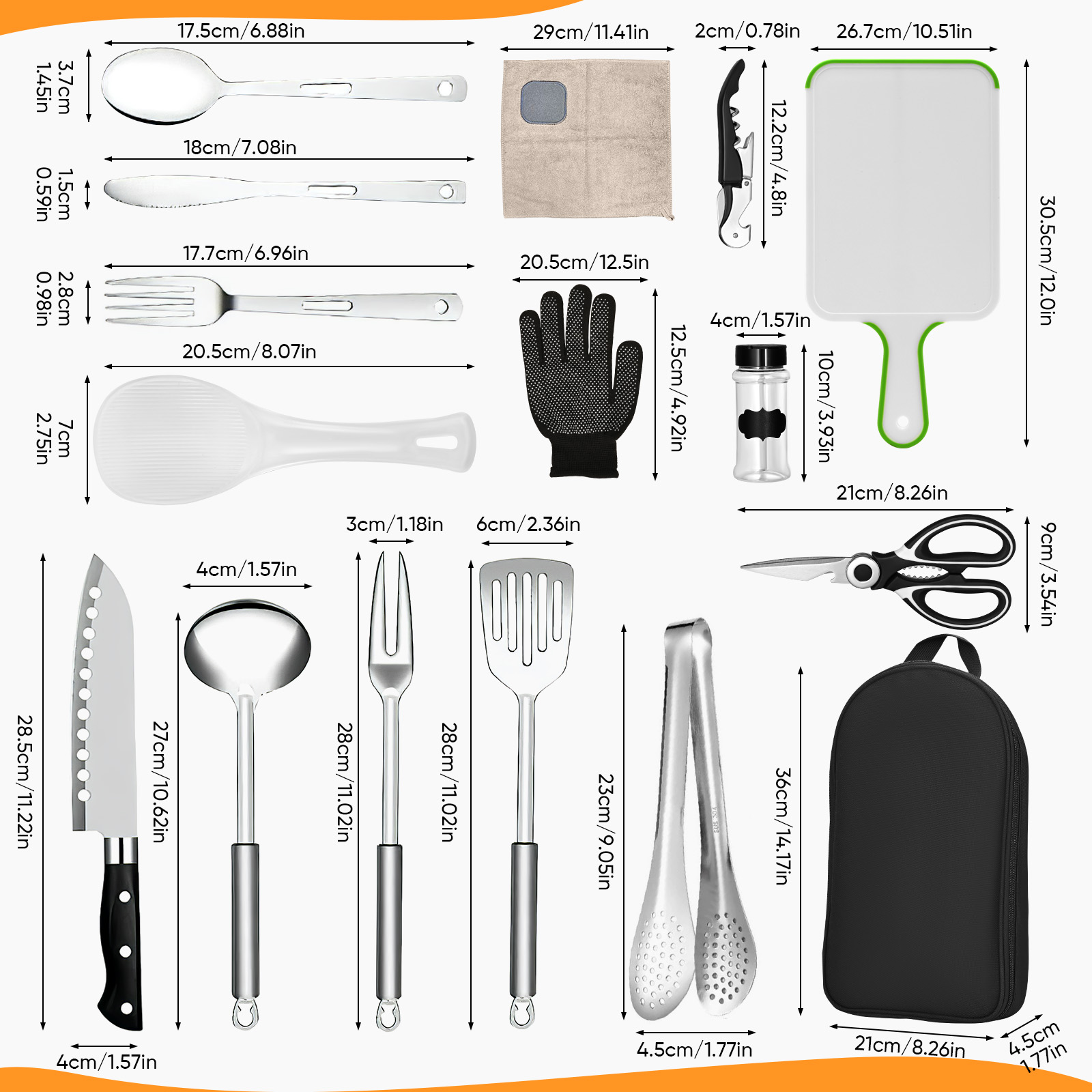 16 조각 캠핑 조리기구 세트 바베큐 캠핑 필수품 캠핑 - Camping Cooking Must Haves 리뷰 및 가격