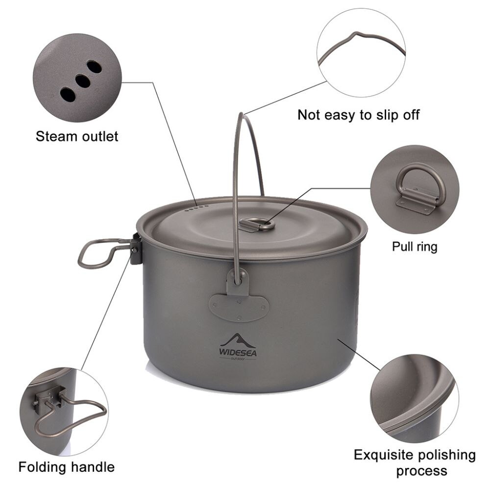 Widesea 캠핑 식기 티타늄 조리기구 세트, 관광  - Camping Cooking Kitchen Set 리뷰 및 가격