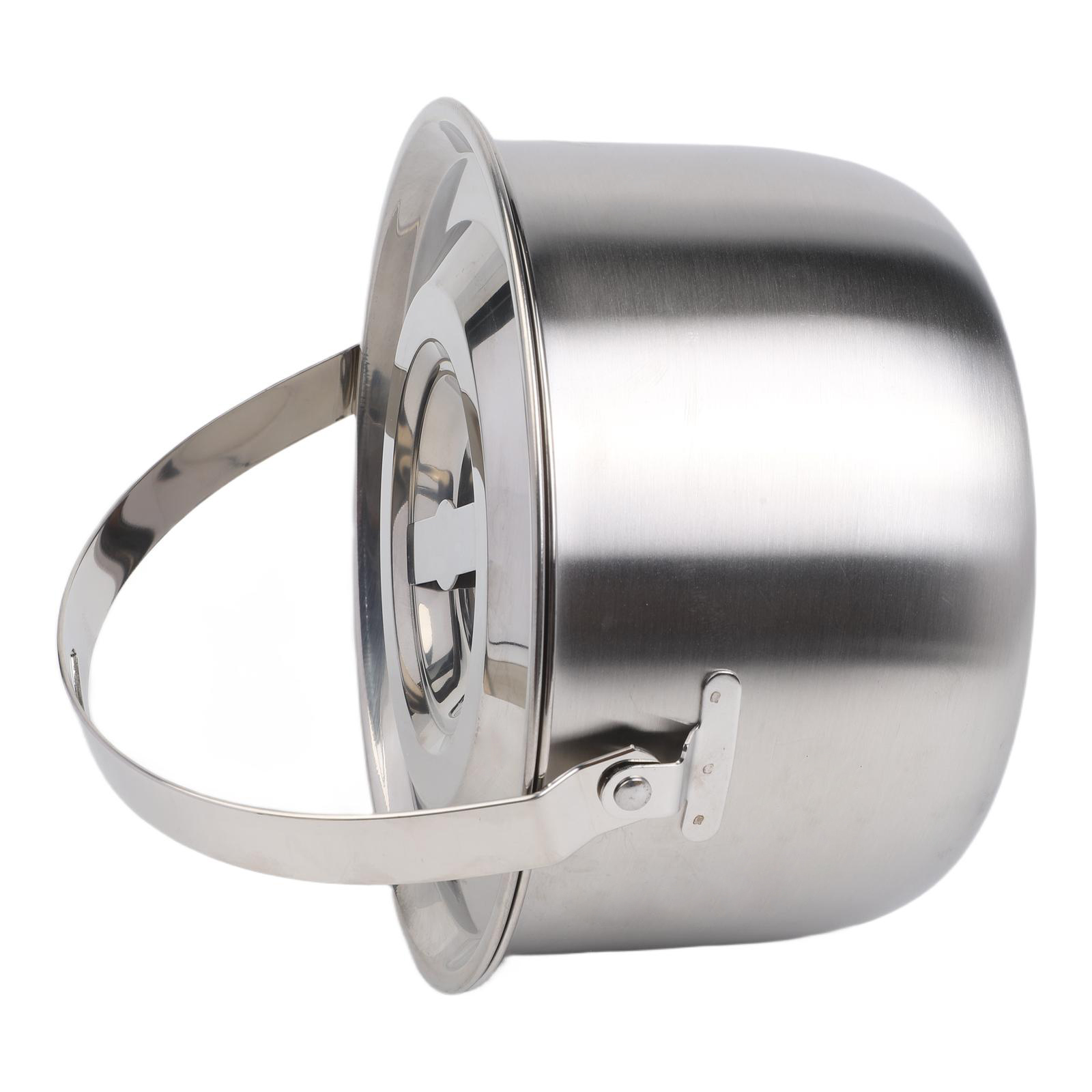 스테인리스 스틸 캠핑 냄비 (뚜껑과 손잡이 포함) -  - Camping Cooking Pot With Lid 리뷰 및 가격