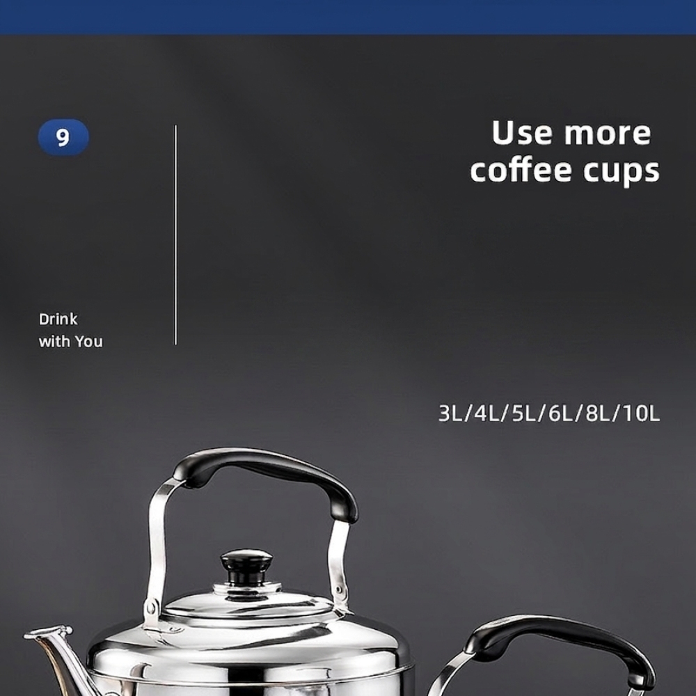 대용량 휘슬링 티 주전자 내구성 있는 스테인리스 스틸  - Camping Cooking Vessel 리뷰 및 가격