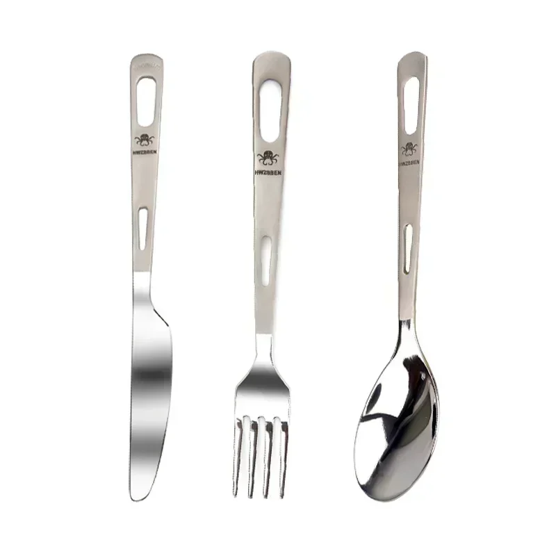 HWZBBEN 티타늄 포크 스푼 나이프 세트, 야외 피 - Camping Cooking Kit 리뷰 및 가격