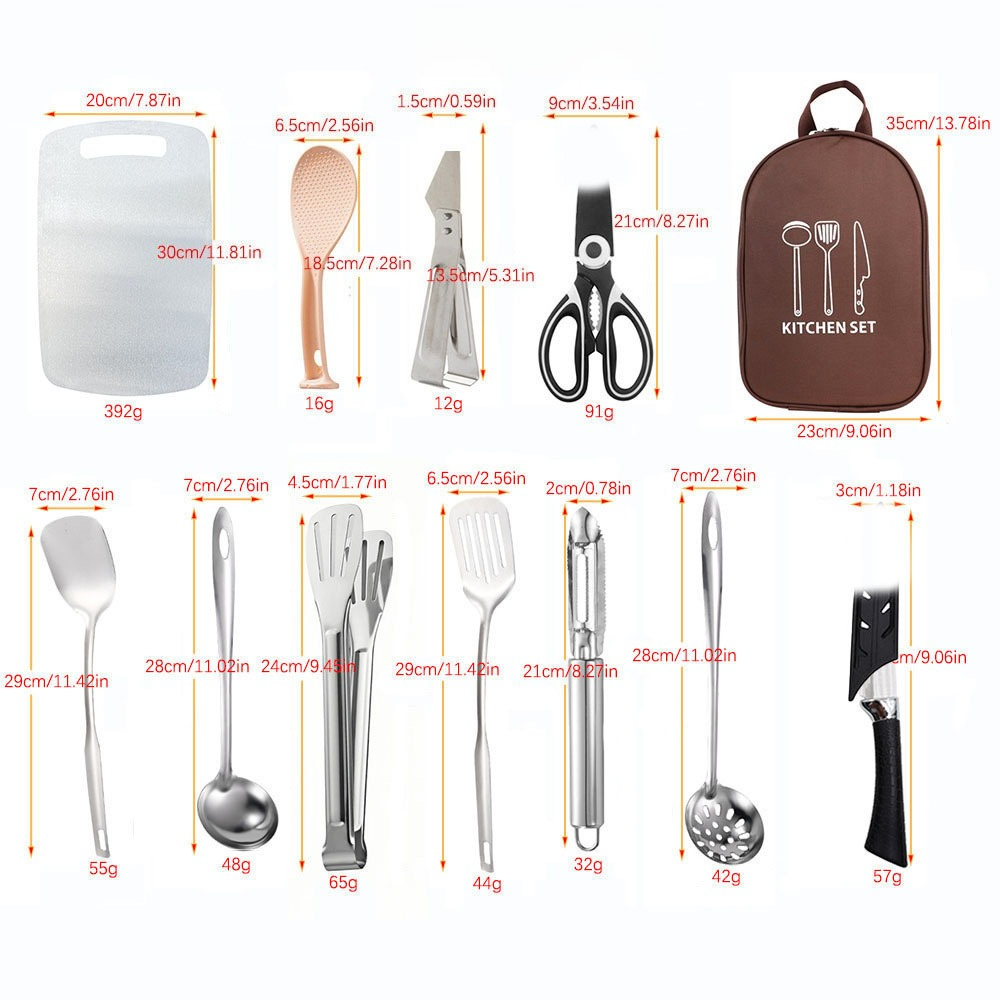 캠핑 조리기구 보관 가방-캠핑 조리 도구 세트 가방 캠 - Quechua Camping Cooking Set 리뷰 및 가격