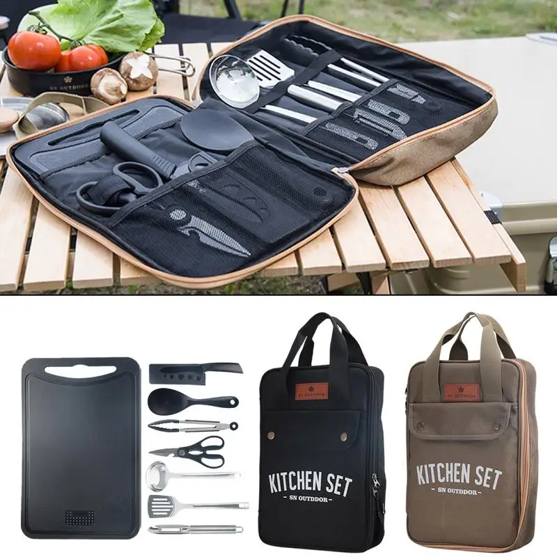 8종 캠핑 주방용품 세트 휴대용 야외 여행용품 스테인리 - Quechua Camping Cooking Set 리뷰 및 가격