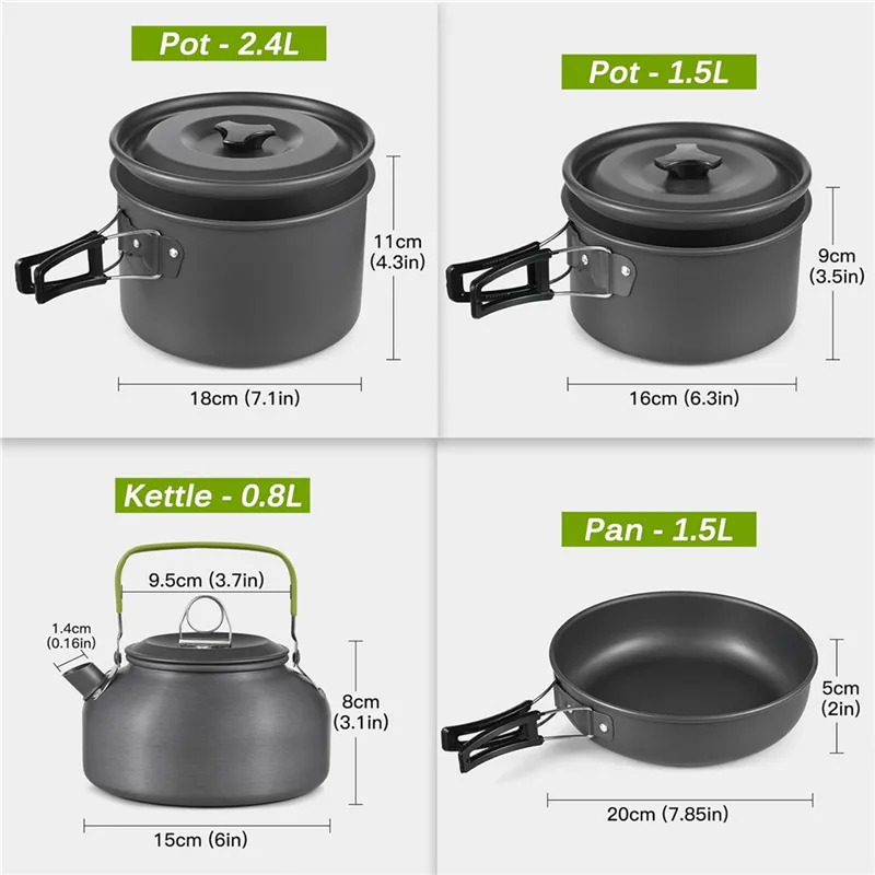 휴대용 캠핑 조리기구 세트 네스팅 디자인 4~5인용 야 - Nesting Camping Cooking Set 리뷰 및 가격