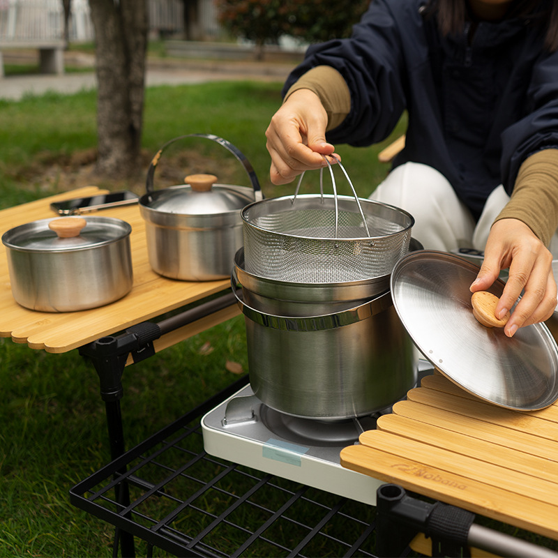 NOBANA 최신 야외 스테인레스 스틸 냄비 세트 캠핑 - Camping Cooking Kit 리뷰 및 가격