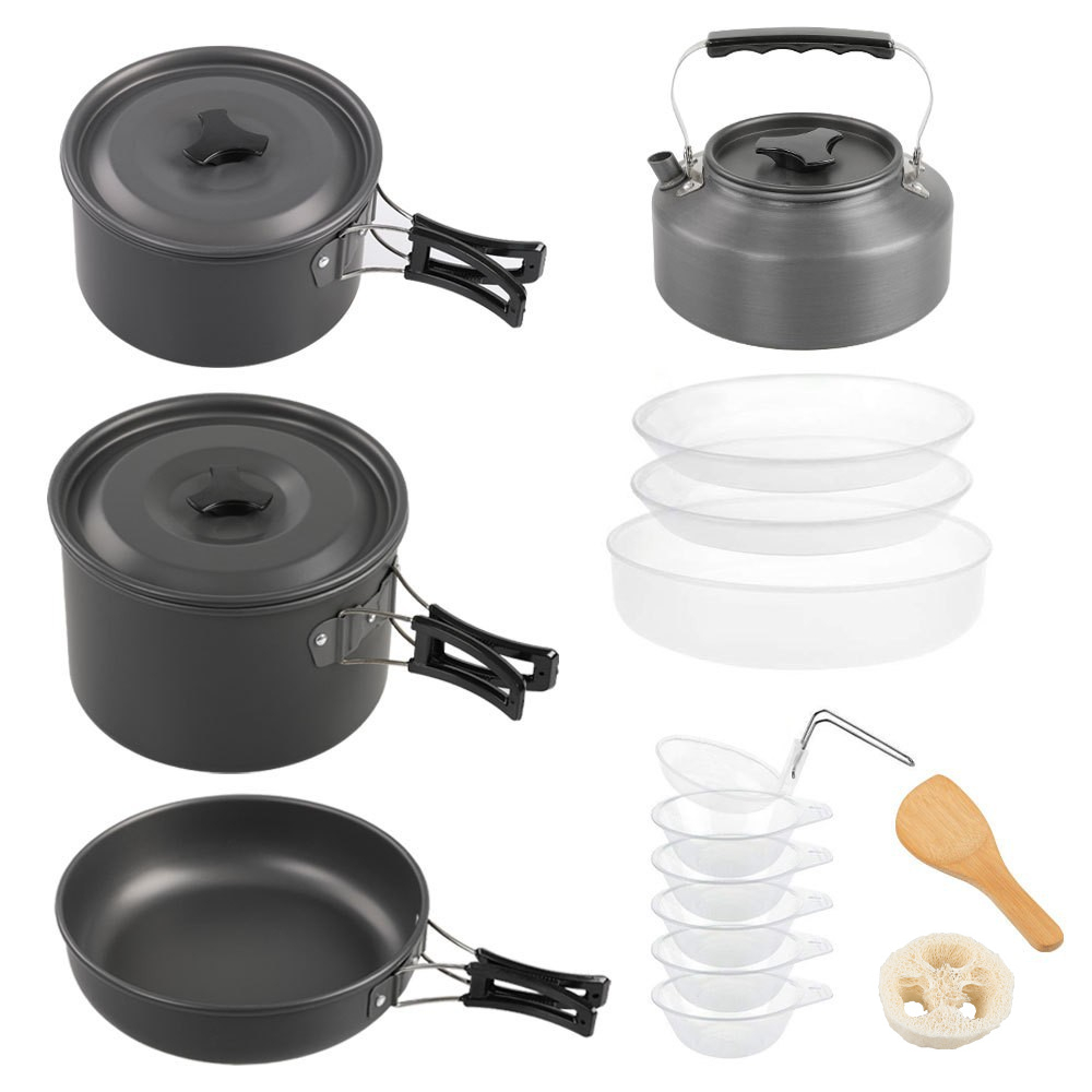 야외용 대형 조리 세트, 2~4인용 네스티드 냄비 세트 - Nesting Camping Cooking Set 리뷰 및 가격