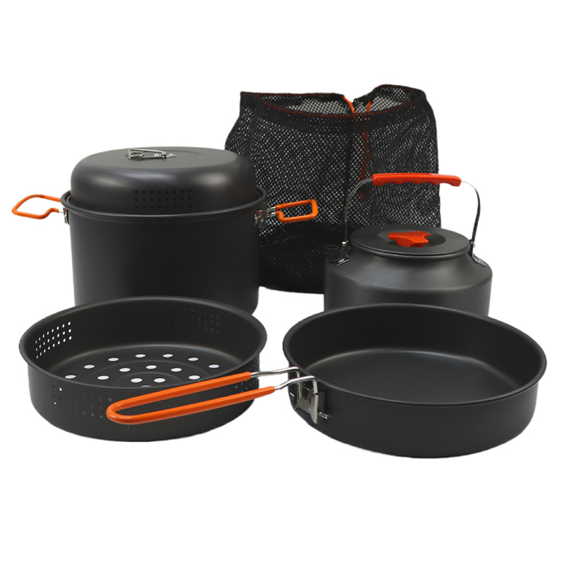 야외 조리기구 세트, 캠핑 요리 냄비 주전자, 스티머  - Camping Outdoor Cooking Set 리뷰 및 가격