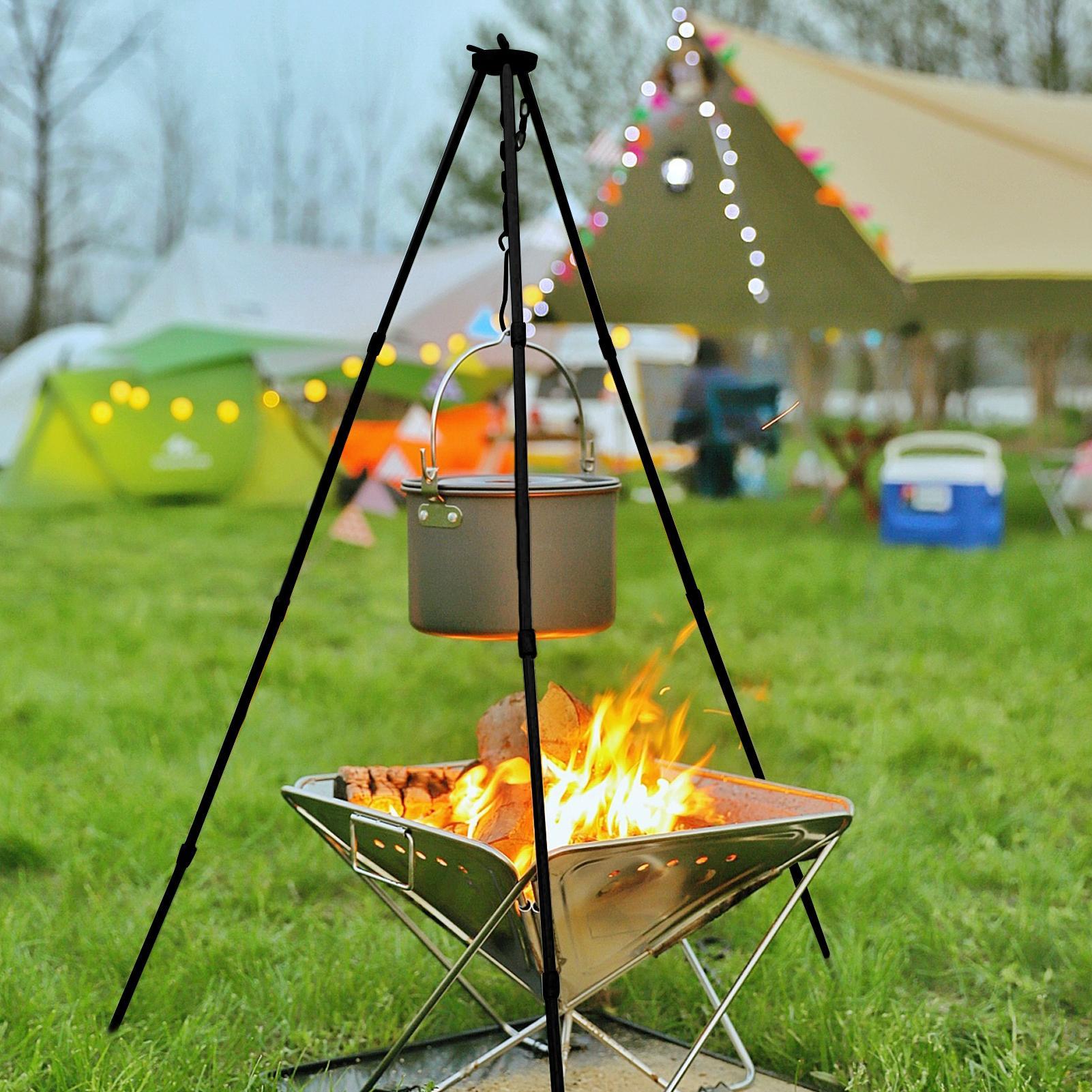 야외 대형 모닥불 삼각대 휴대용 캠핑 캠프파이어 요리  - Camping Cooking Pot Tripod 리뷰 및 가격