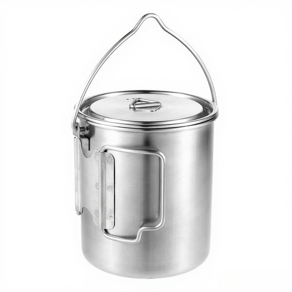 750ml 스테인레스 스틸 냄비 뚜껑과 접이식 손잡이가 - Camping Cooking Pot With Lid 리뷰 및 가격