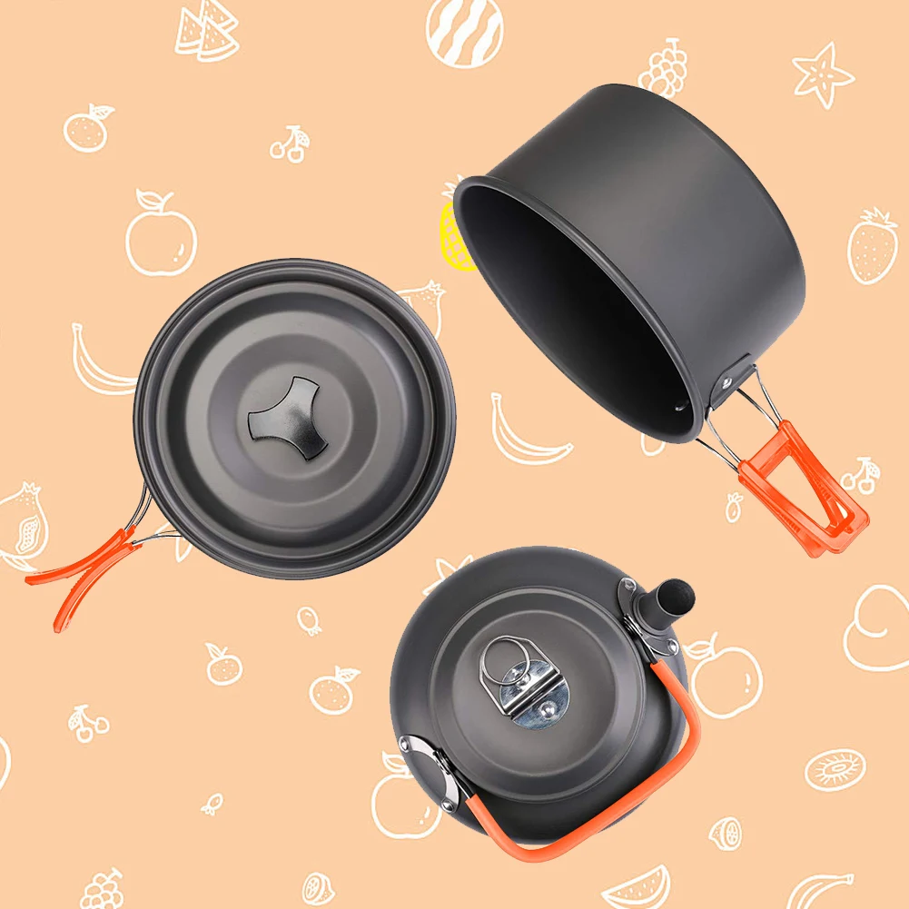 캠핑 조리기구 세트 주전자 냄비 프라이팬 휴대용 접이식 - Camping Cooking Kit 리뷰 및 가격