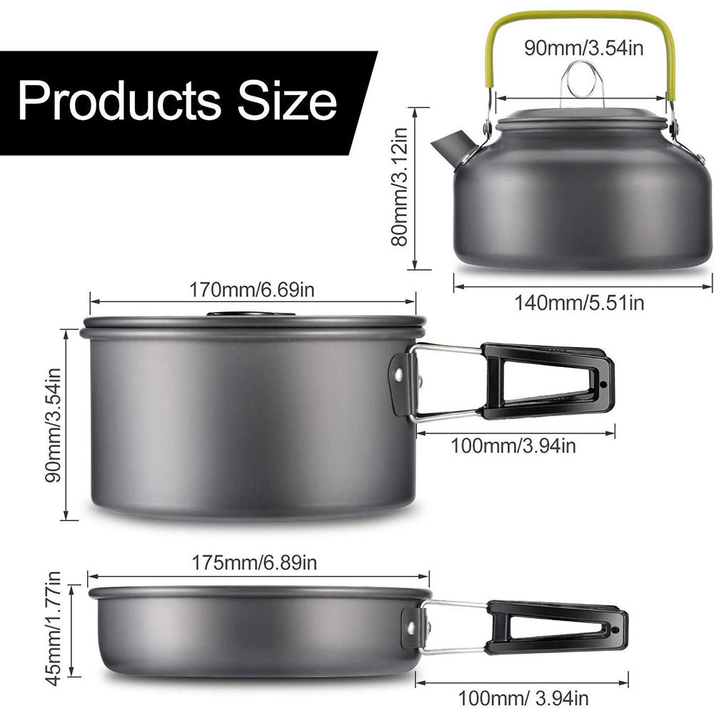 알루미늄 합금 소재로 제작된 야외 캠핑 조리기구 세트, - Camping Outdoor Cooking Set 리뷰 및 가격