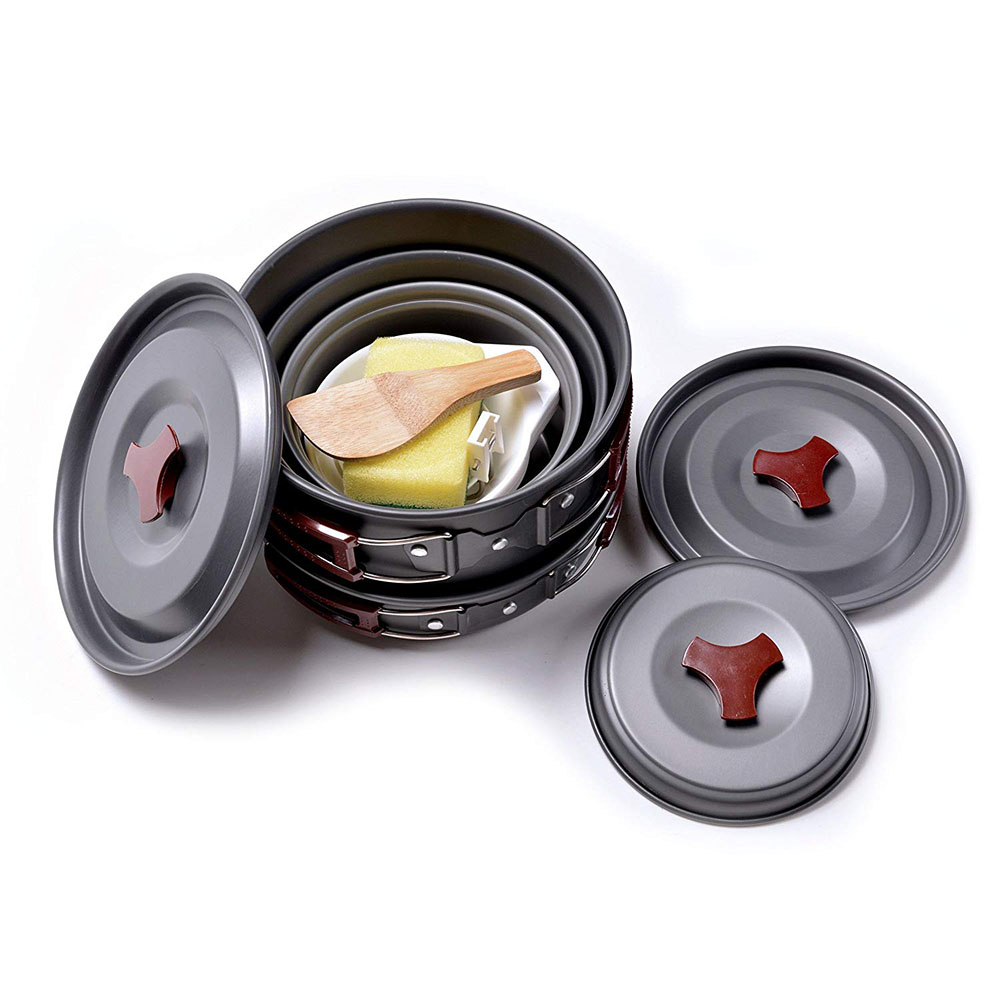 야외 캠핑 조리기구 키트, 논스틱 캠핑 팬, 경량 요리 - Camping Cooking Kit 리뷰 및 가격