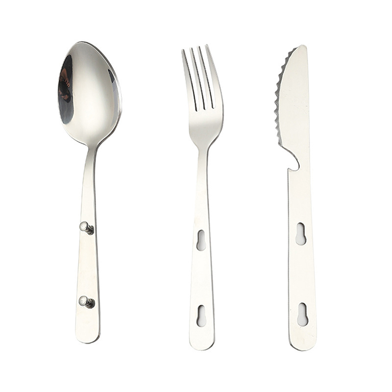 3개/세트 휴대용 캠핑 조리기구 스테인리스 스틸 식기  - Quechua Camping Cooking Set 리뷰 및 가격